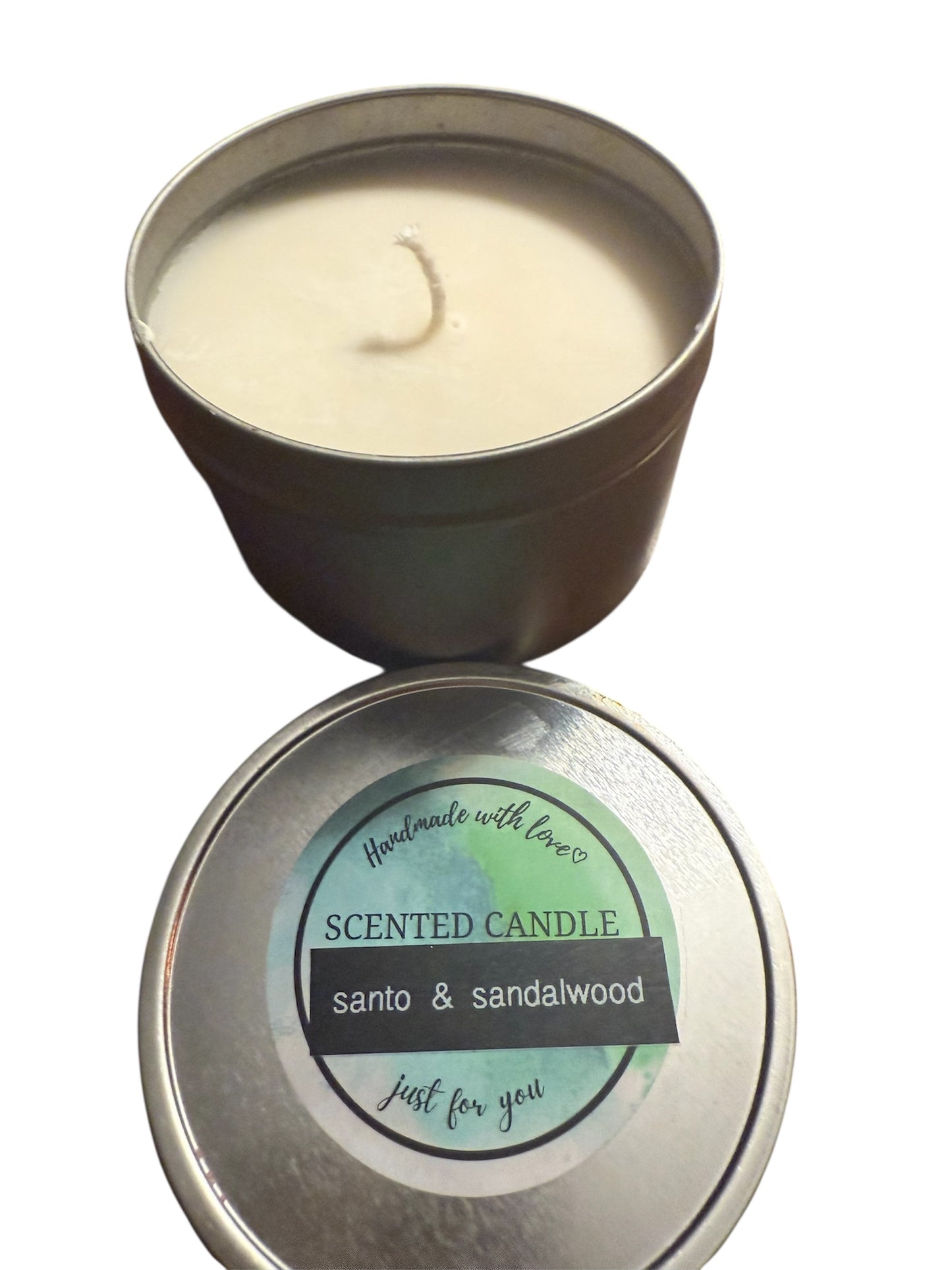Palo Santo & Sandalwood Candle | 8 oz Soy Wax | Relaxing & Woodsy Aroma