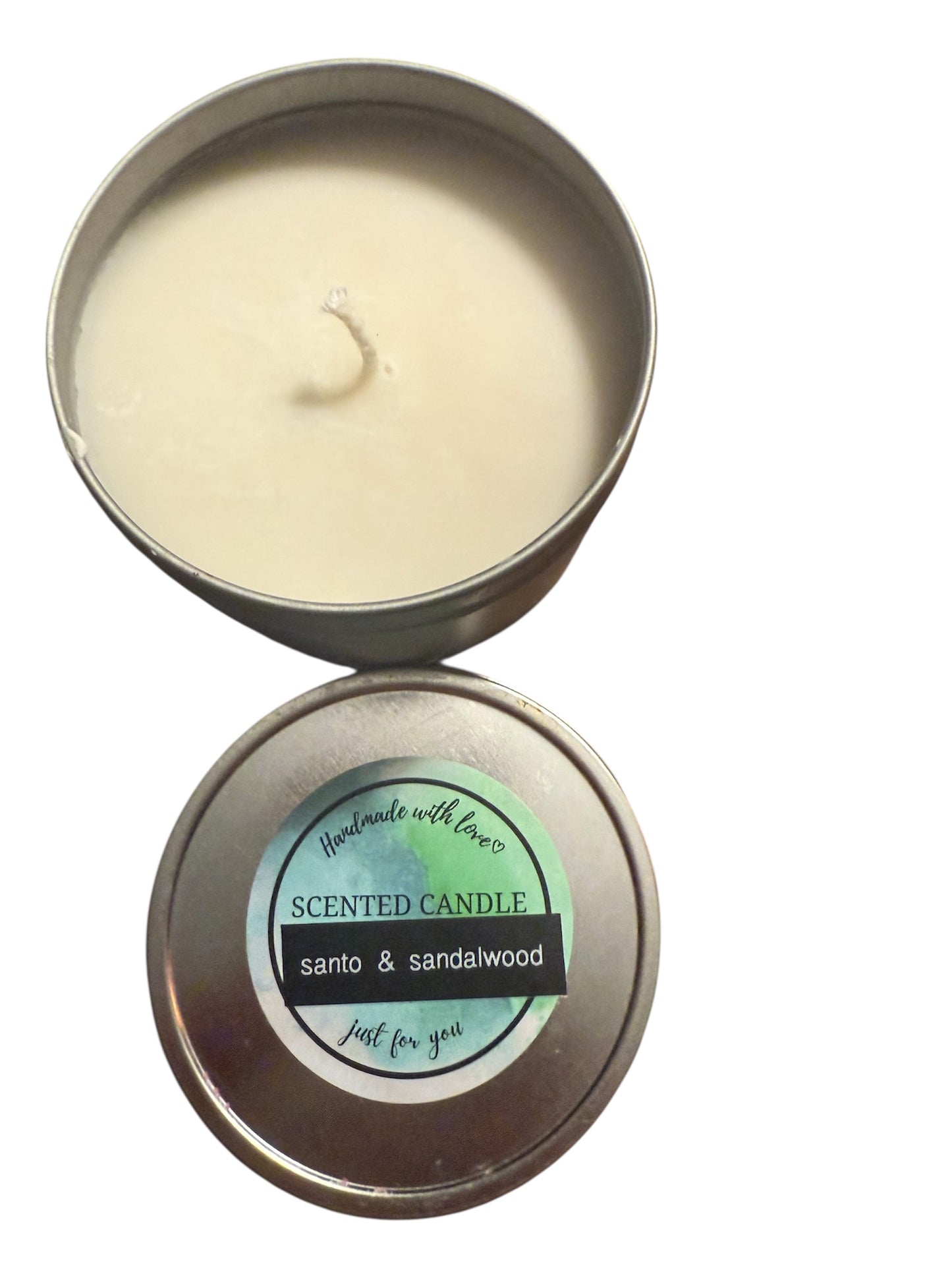 Palo Santo & Sandalwood Candle | 8 oz Soy Wax | Relaxing & Woodsy Aroma