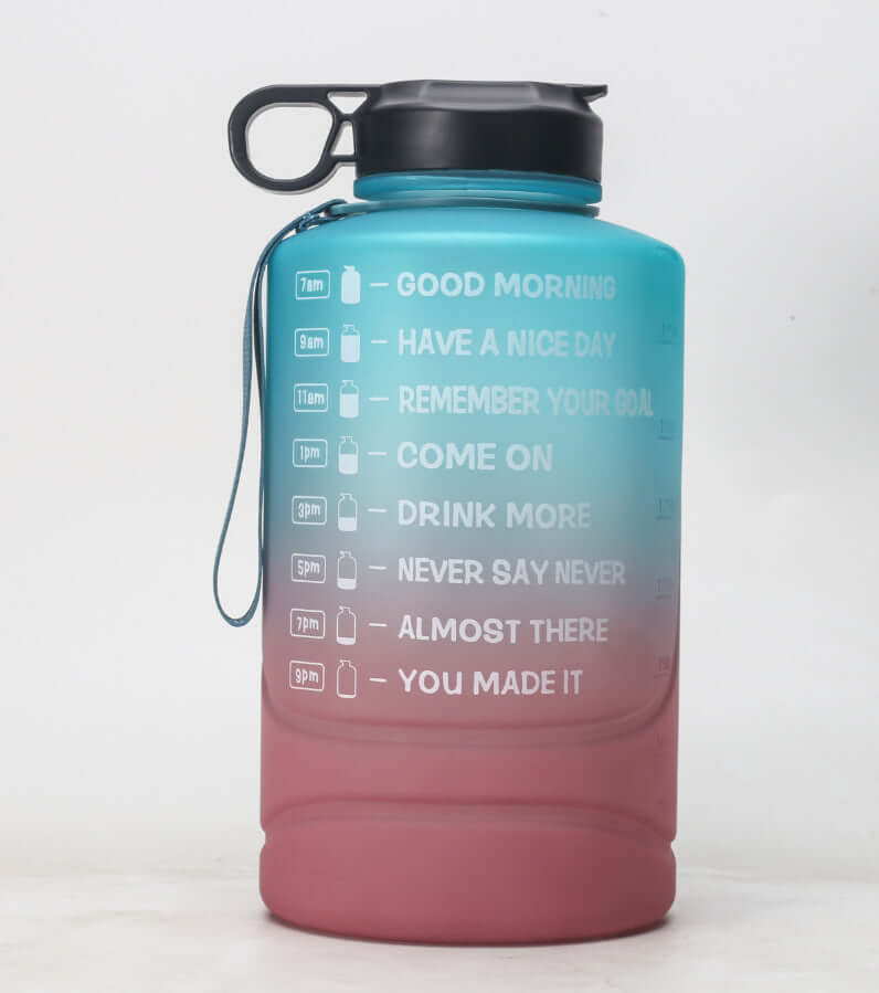 Kevinlawzp 2.2L gradient large capacity sports bottle
