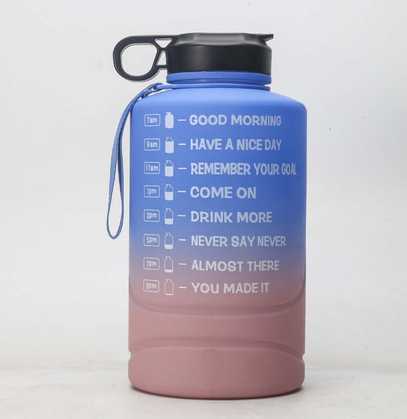 Kevinlawzp 2.2L gradient large capacity sports bottle